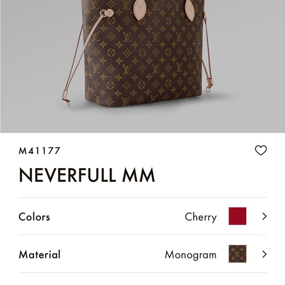 Louis Vuitton MM never full cherry πππ - Picture 4 of 16